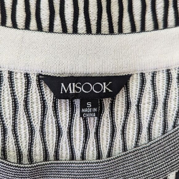 Misook S Black White Top Quiet Luxury Minimalist Career Work Wear Coastal - Picture 2 of 9